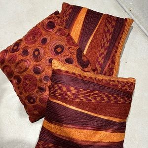 Decorative pillows…. Last chance before Going to rummage